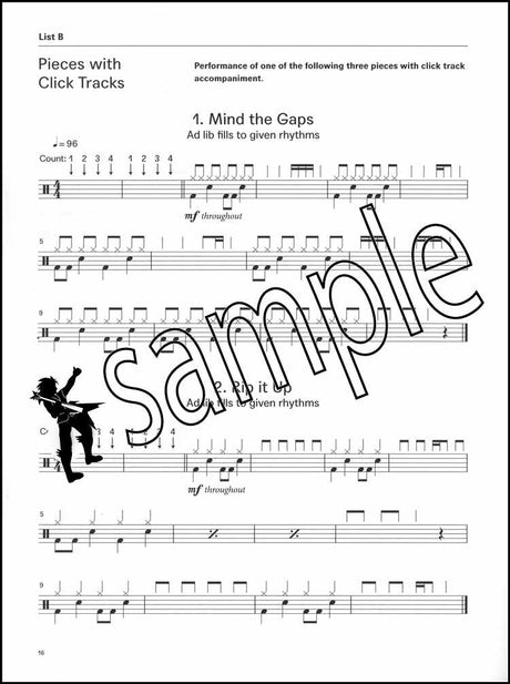 3rd sample page from London College of Music Drum Kit Handbook Step 2 from 2022