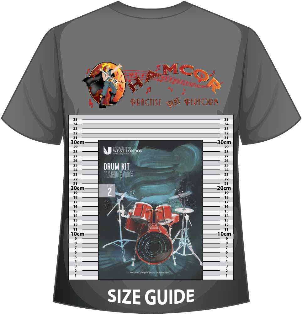 front cover of London College of Music Drum Kit Handbook Step 2 from 2022 on a size guide