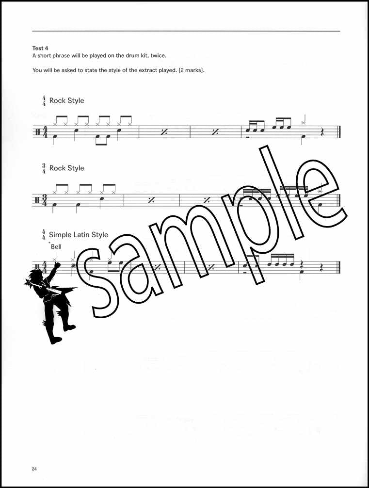 3rd sample page from London College of Music Drum Kit Handbook Grade 1 from 2022