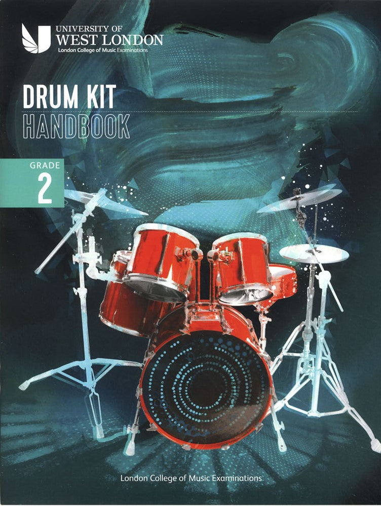 front cover of London College of Music Drum Kit Handbook Grade 2 from 2022