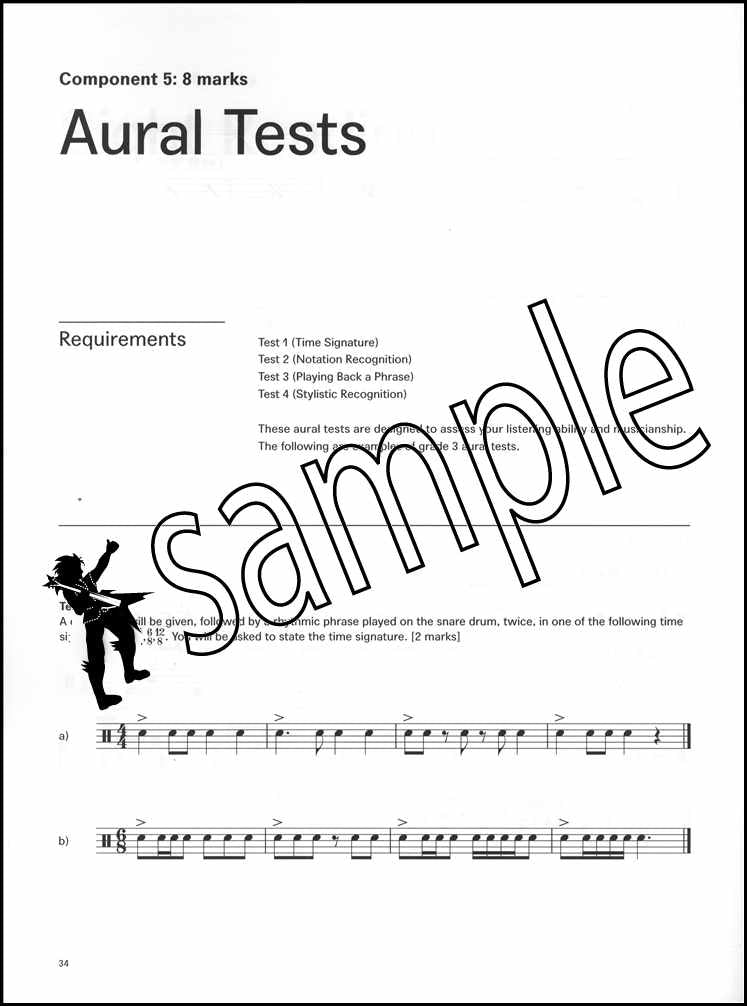 3rd sample page from London College of Music Drum Kit Handbook Grade 3 from 2022