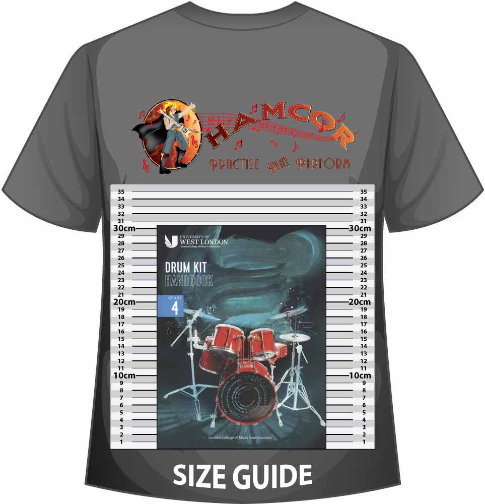 front cover of London College of Music Drum Kit Handbook Grade 4 from 2022 on a size guide