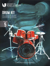 front cover of London College of Music Drum Kit Handbook Grade 5 from 2022