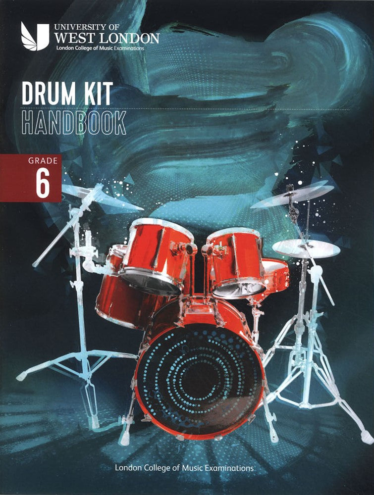 front cover of London College of Music Drum Kit Handbook Grade 6 from 2022