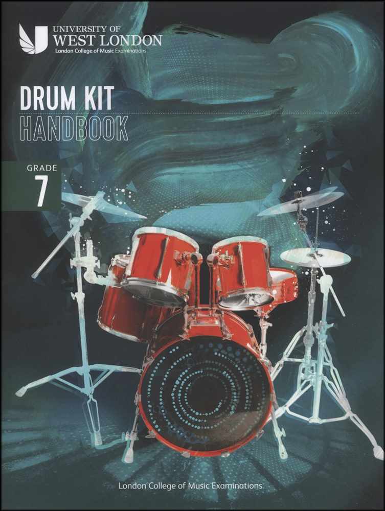 front cover of London College of Music Drum Kit Handbook Grade 7 from 2022