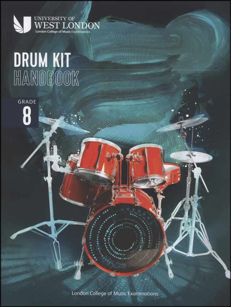 front cover of London College of Music Drum Kit Handbook Grade 8 from 2022