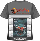 front cover of London College of Music Drum Kit Handbook Grade 8 from 2022 on a size guide