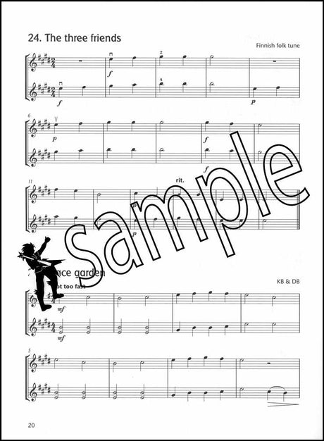 2nd sample page from Fiddle Time Joggers Violin Accompaniment