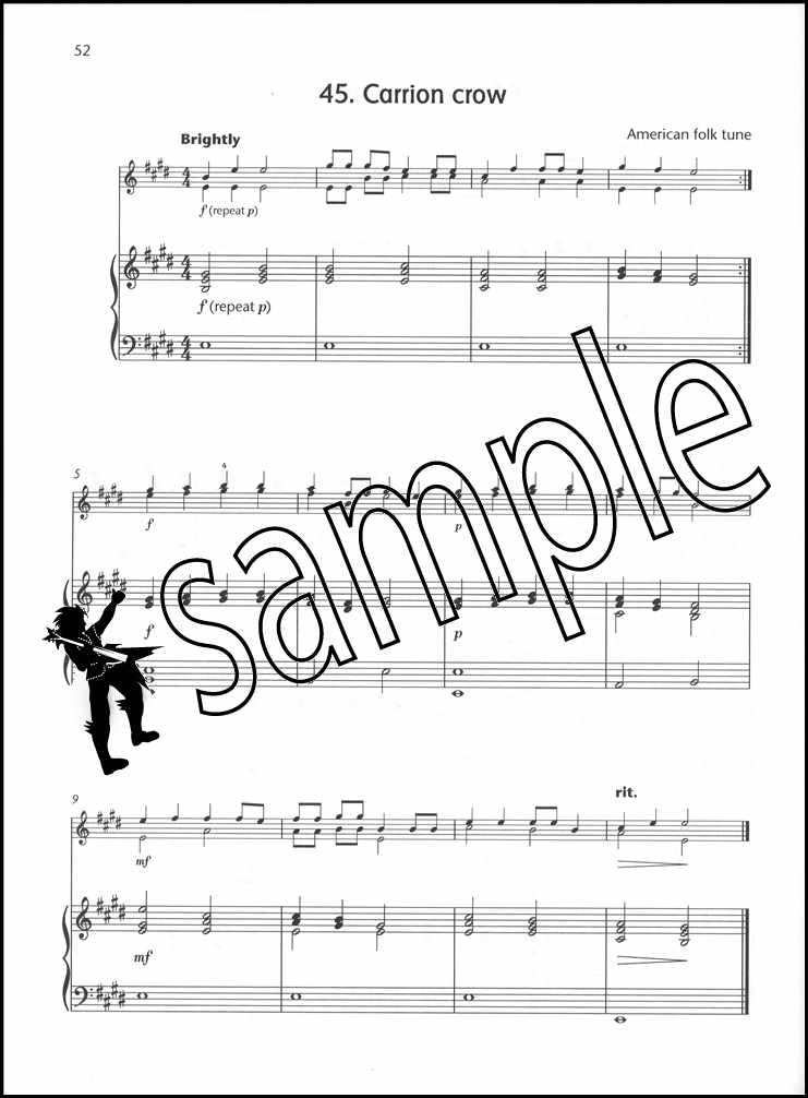 3rd sample page from Fiddle Time Joggers Piano Accompaniment