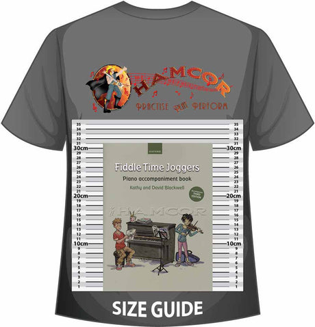 front cover of Fiddle Time Joggers Piano Accompaniment on a size guide