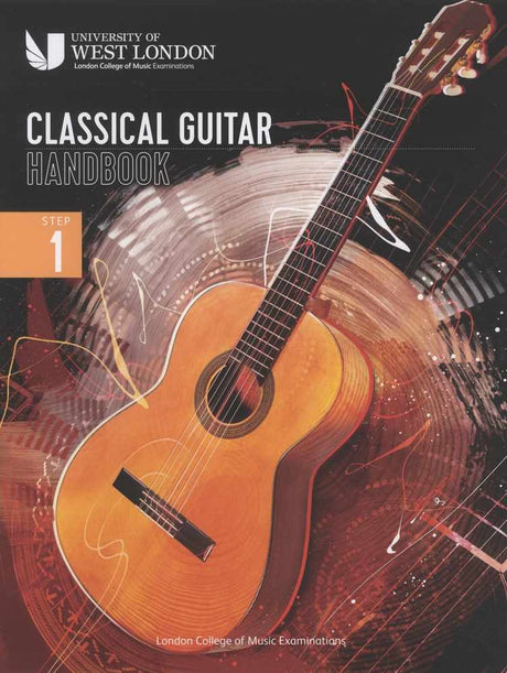 front cover of London College of Music Classical Guitar Handbook Step 1 from 2022