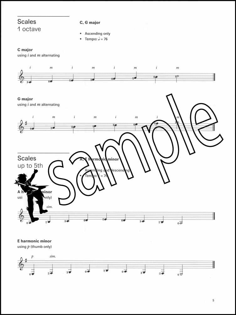 1st sample page from London College of Music Classical Guitar Handbook Step 2 from 2022