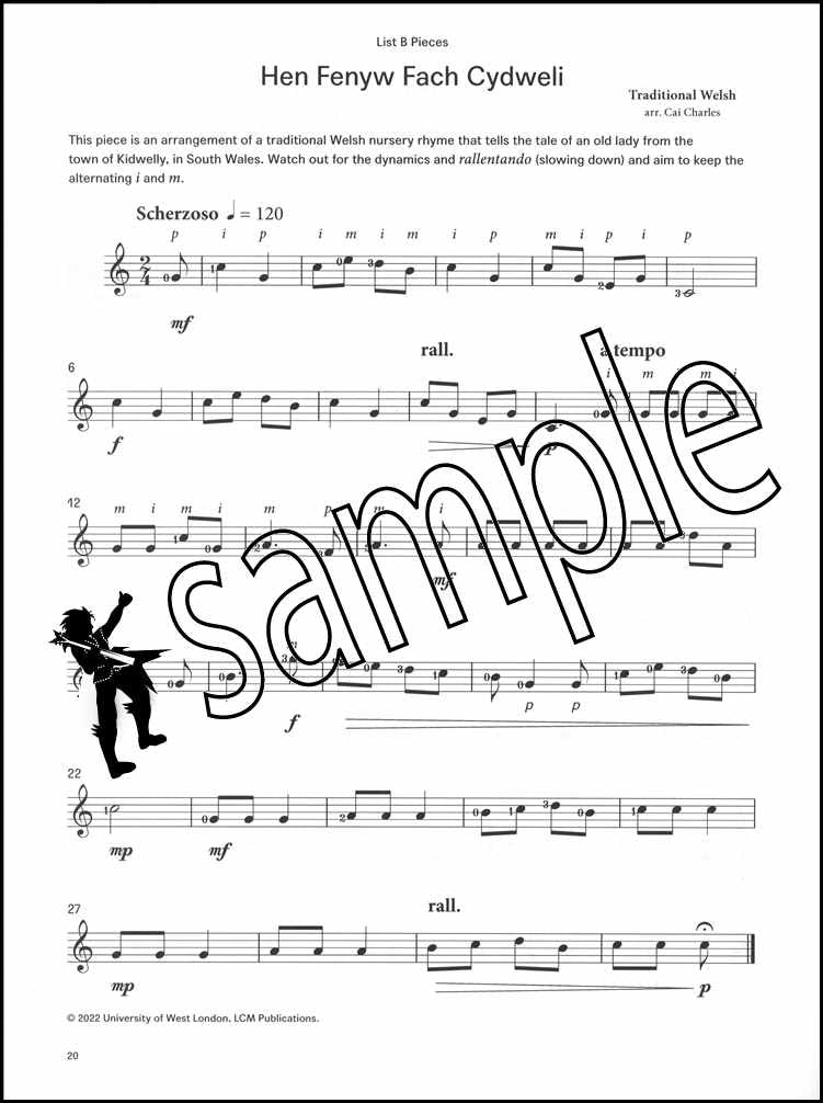 3rd sample page from London College of Music Classical Guitar Handbook Step 2 from 2022