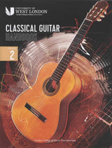 front cover of London College of Music Classical Guitar Handbook Grade 2 from 2022