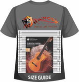 front cover of London College of Music Classical Guitar Handbook Grade 2 from 2022 on a size guide