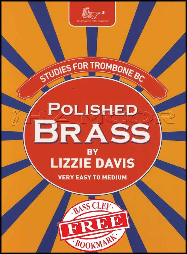 front cover of Polished Brass Studies for Trombone Bass Clef by Lizzie Davis