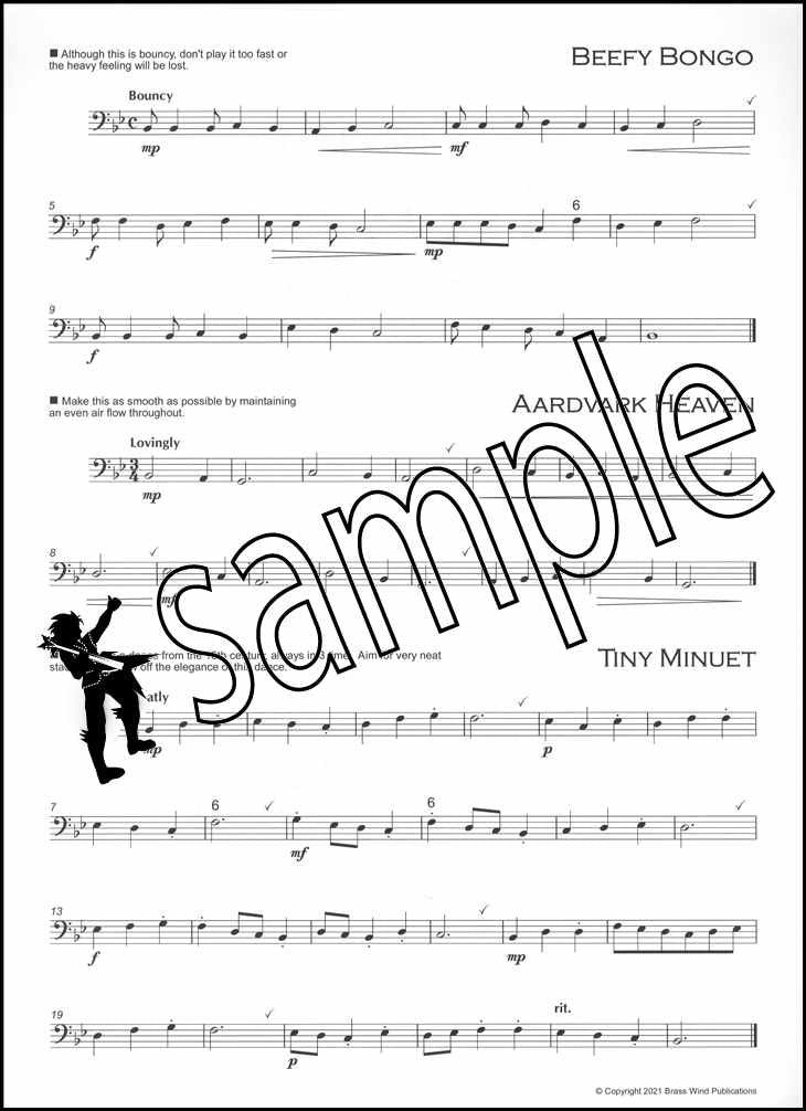1st sample page from Polished Brass Studies for Trombone Bass Clef by Lizzie Davis