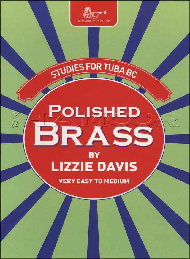front cover of Polished Brass Studies for Tuba Bass Clef by Lizzie Davis