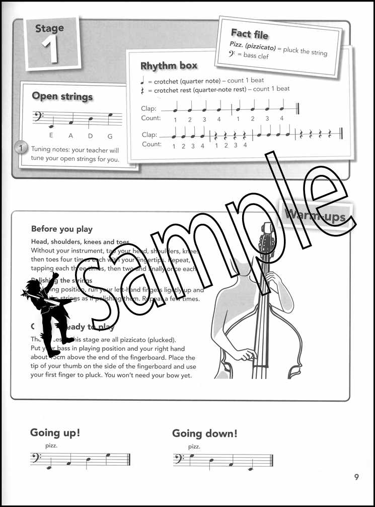 1st sample page from Double Bass Basics