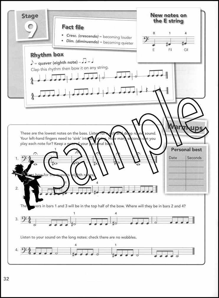 2nd sample page from Double Bass Basics