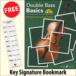 front cover of Double Bass Basics together with free Bass Glef bookmark