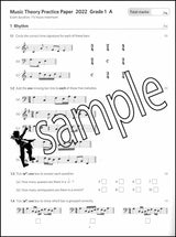 1st sample page from ABRSM Music Theory Practice Papers 2022 Grade 1