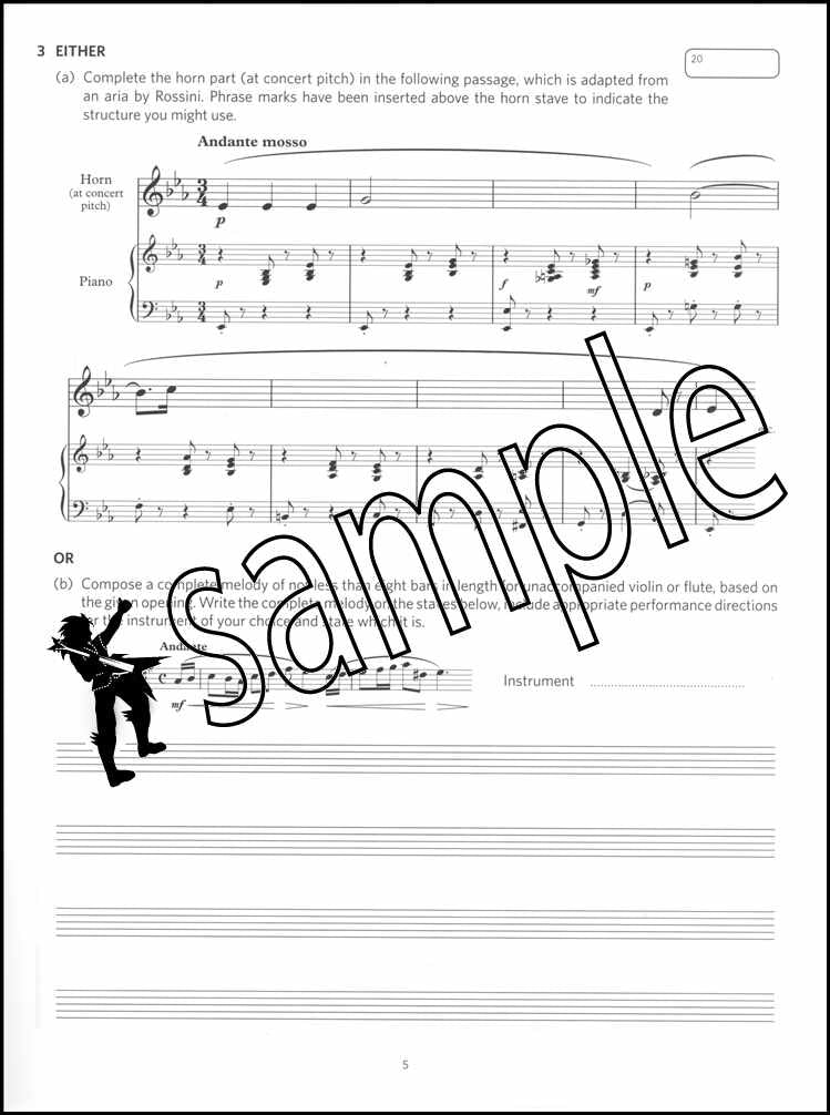 1st sample page from ABRSM Music Theory Practice Papers 2022 Grade 7