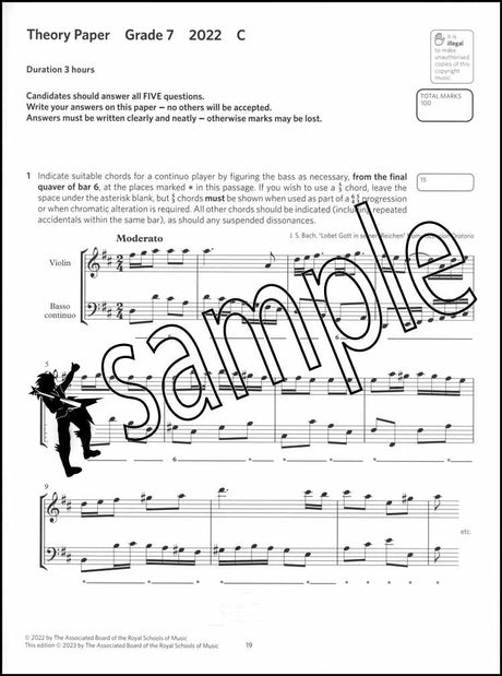 2nd sample page from ABRSM Music Theory Practice Papers 2022 Grade 7