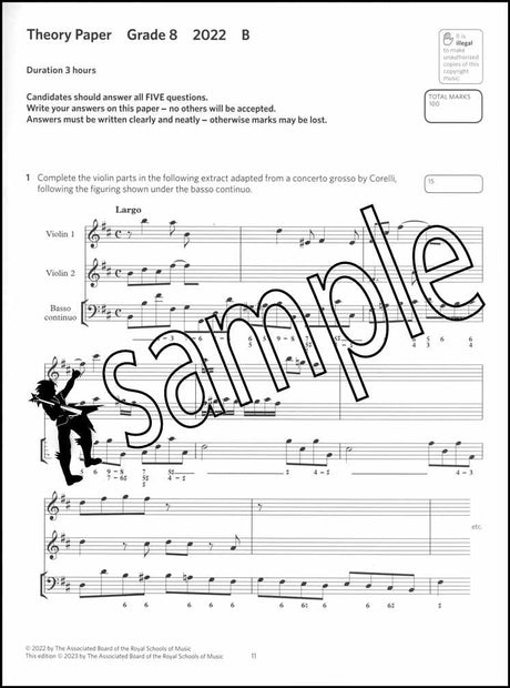 2nd sample page from ABRSM Music Theory Practice Papers 2022 Grade 8