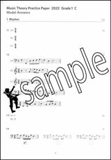 2nd sample page from ABRSM Music Theory Practice Papers 2022 Grade 1 Model Answers