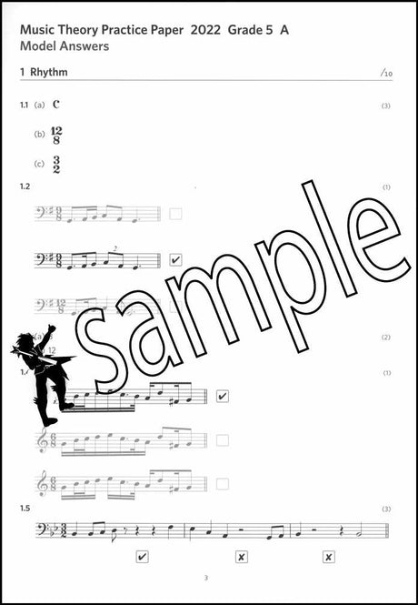 1st sample page from ABRSM Music Theory Practice Papers 2022 Grade 5 Model Answers