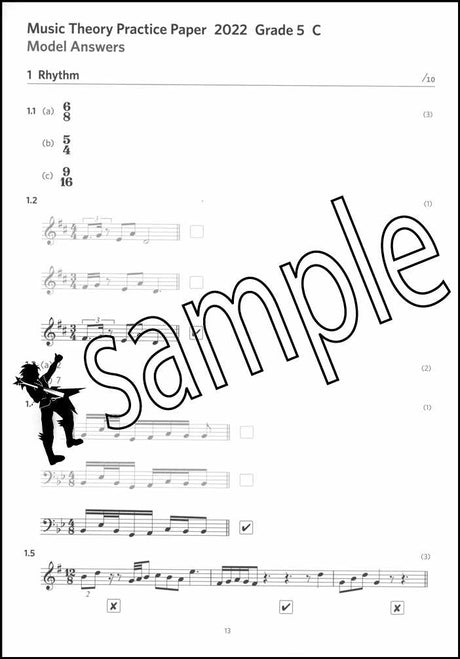 2nd sample page from ABRSM Music Theory Practice Papers 2022 Grade 5 Model Answers