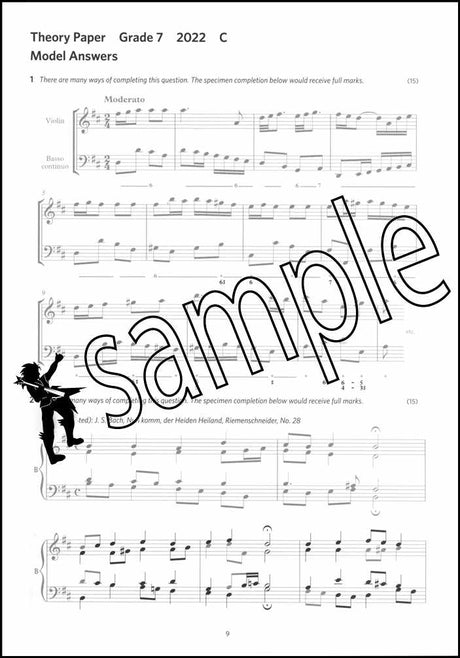 2nd sample page from ABRSM Music Theory Practice Papers 2022 Grade 7 Model Answers