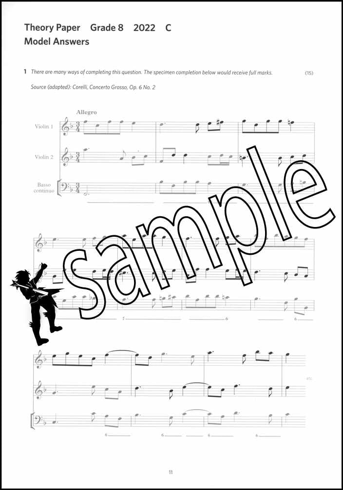 2nd sample page from ABRSM Music Theory Practice Papers 2022 Grade 8 Model Answers