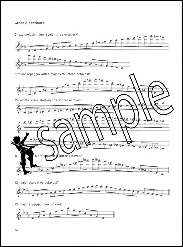 3rd sample page from Trinity College London Flute Scales Arpeggios Exercises Grades 1-8