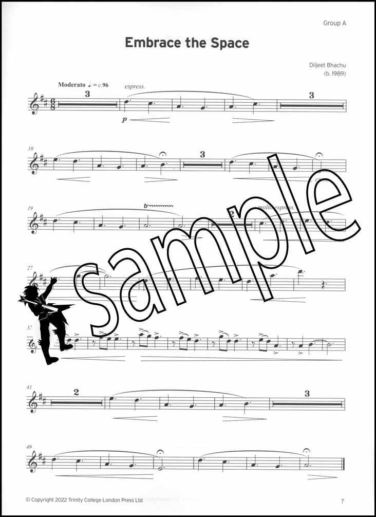 1st sample page from Trinity College London Flute Grade 2 from 2023