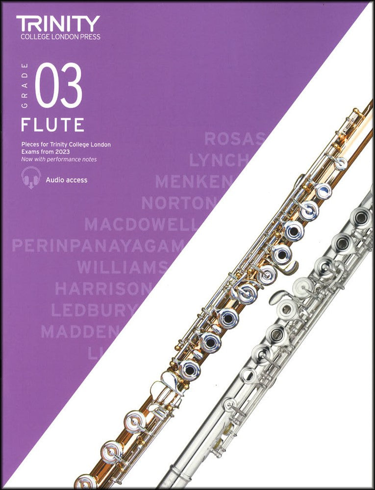 front cover of Trinity College London Flute Grade 3 from 2023