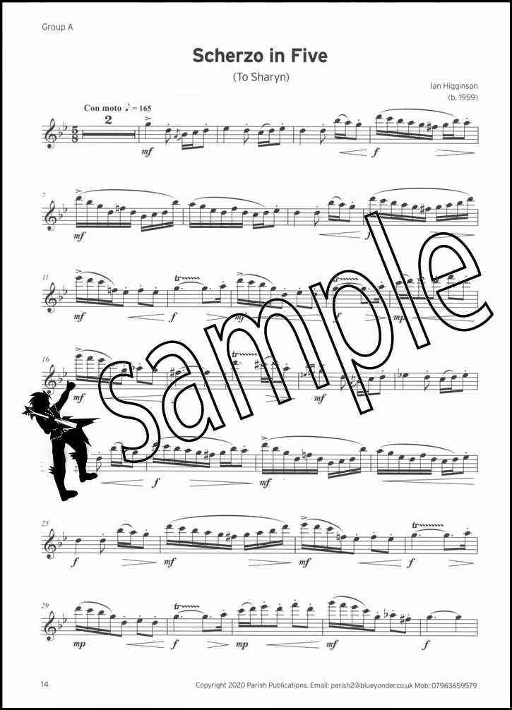 2nd sample page from Trinity College London Flute Grade 6 from 2023