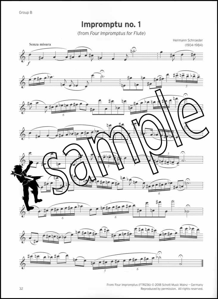 3rd sample page from Trinity College London Flute Grade 7 from 2023