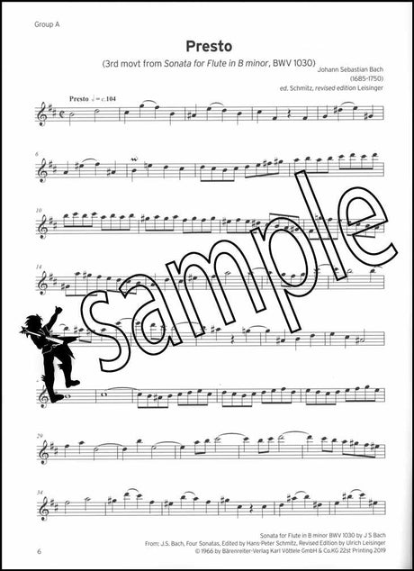 1st sample page from Trinity College London Flute Grade 8 from 2023