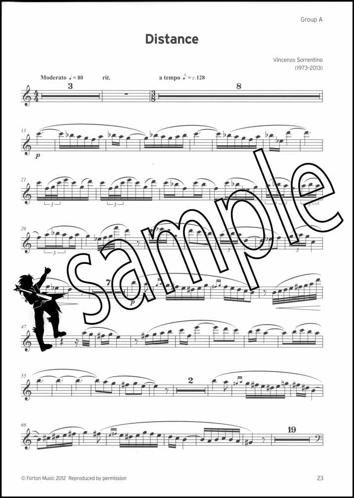 2nd sample page from Trinity College London Flute Grade 8 from 2023