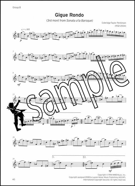 3rd sample page from Trinity College London Flute Grade 8 from 2023