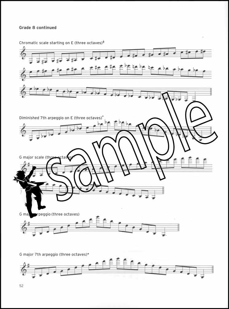 3rd sample page from Trinity College London Clarinet Scales Arpeggios Exercises Grades 1-8