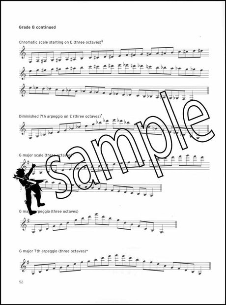 3rd sample page from Trinity College London Clarinet Scales Arpeggios Exercises Grades 1-8