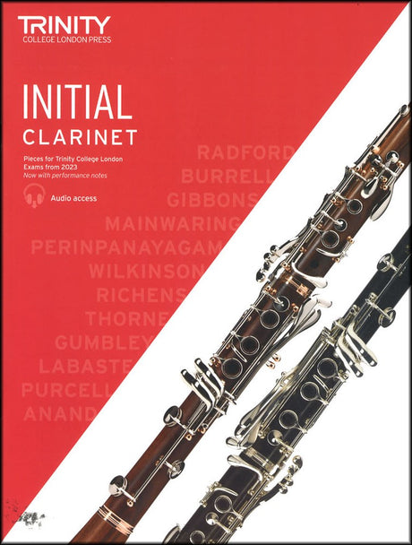 front cover of Trinity College London Clarinet Initial from 2023