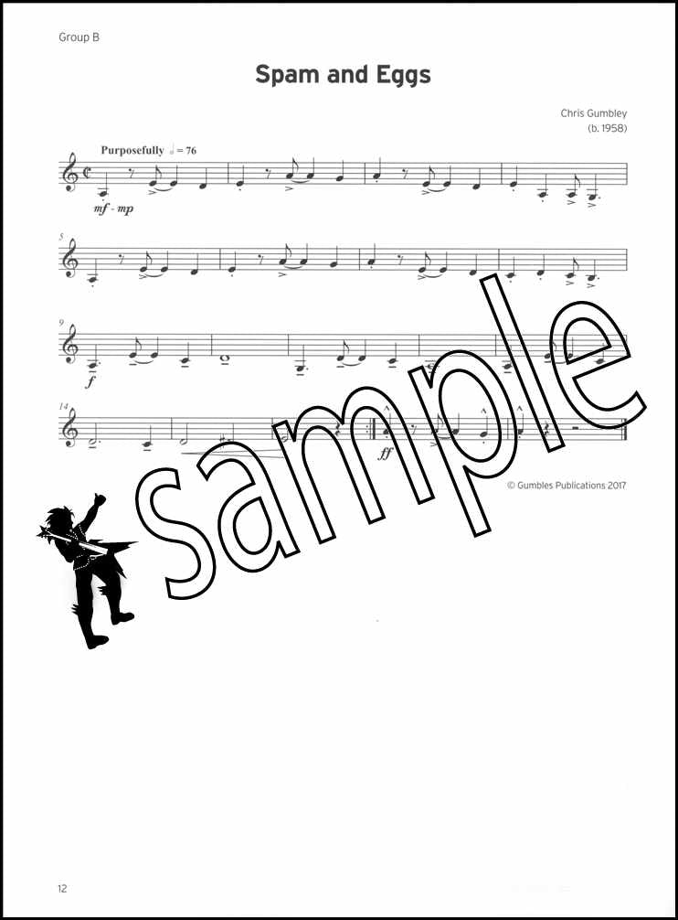 2nd sample page from Trinity College London Clarinet Initial from 2023