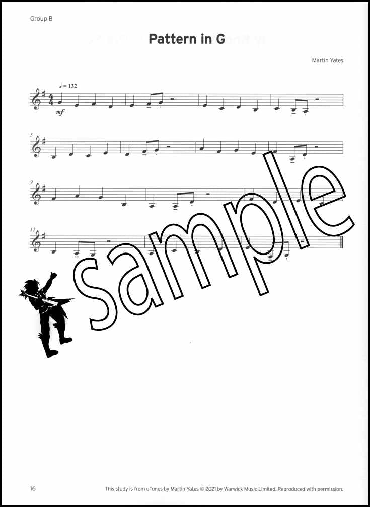 2nd sample page from Trinity College London Clarinet Grade 1 from 2023