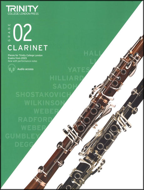 front cover of Trinity College London Clarinet Grade 2 from 2023