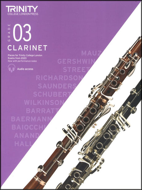 front cover of Trinity College London Clarinet Grade 3 from 2023