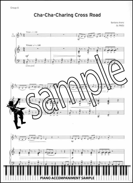 piano accompaniment sample page from Trinity College London Clarinet Grade 4 from 2023